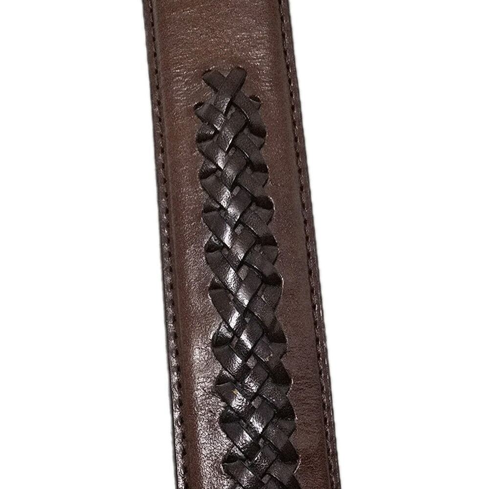 TONY LAMA MEN'S Belt Top Woven LEATHER WESTERN Style #9158L Size 44” - Picture 10 of 11